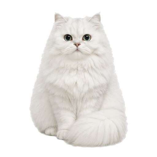 内置宠物娇娇：一只毛茸茸的白色长毛猫
